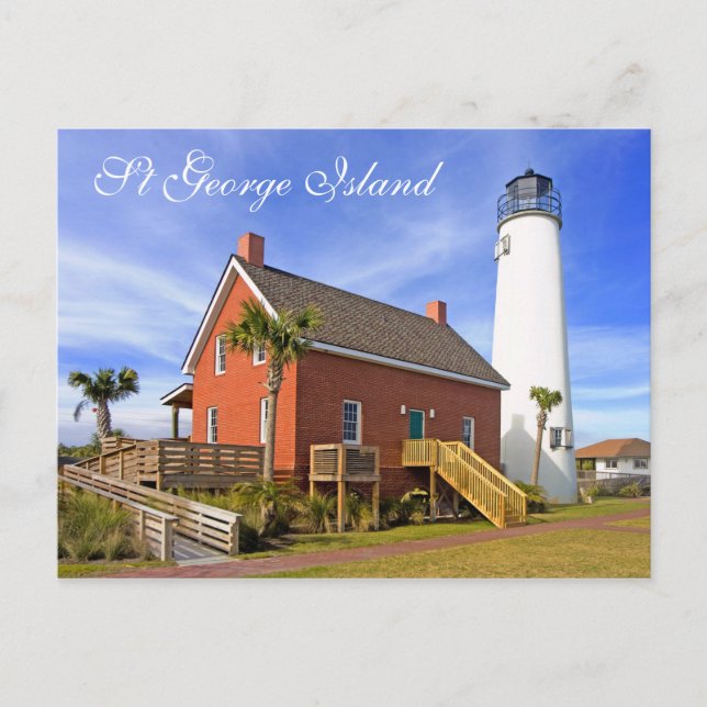 St George Island Lighthouse, Florida Postcard (Front)