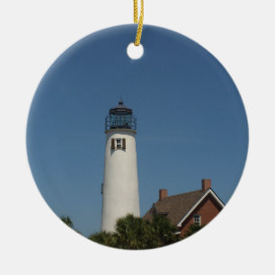 St George Island Lighthouse on a  Ceramic Tree Decoration