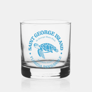 St George Island (sea turtle) Whiskey Glass