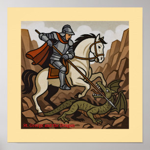St.George kills the Dragon - Doudou, Mons Poster