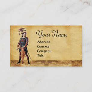 ST. GEORGE Old Brown Parchment Monogram Business Card