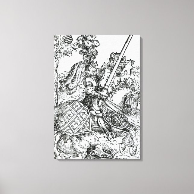 St. George on Horseback, 1507 Canvas Print (Front)
