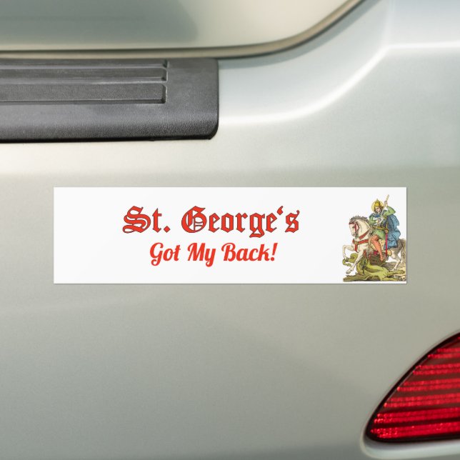 St. George on Horseback (BS 01) Bumper Sticker (On Car)