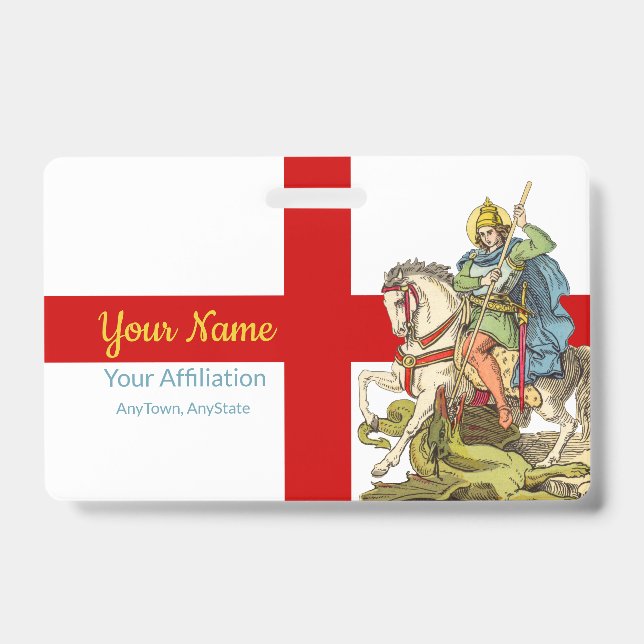 St. George on Horseback (BS 01) ID Badge (Front)