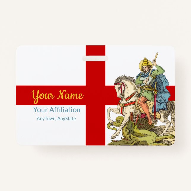 St. George on Horseback (BS 01) ID Badge (Back)