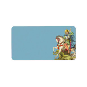 St. George on Horseback (BS 01) Label