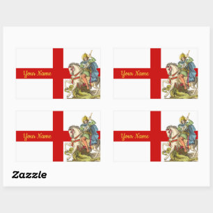 St. George on Horseback (BS 01) Rectangular Sticker