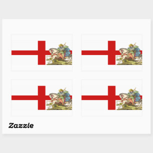 St. George on Horseback (BS 01) Rectangular Sticker