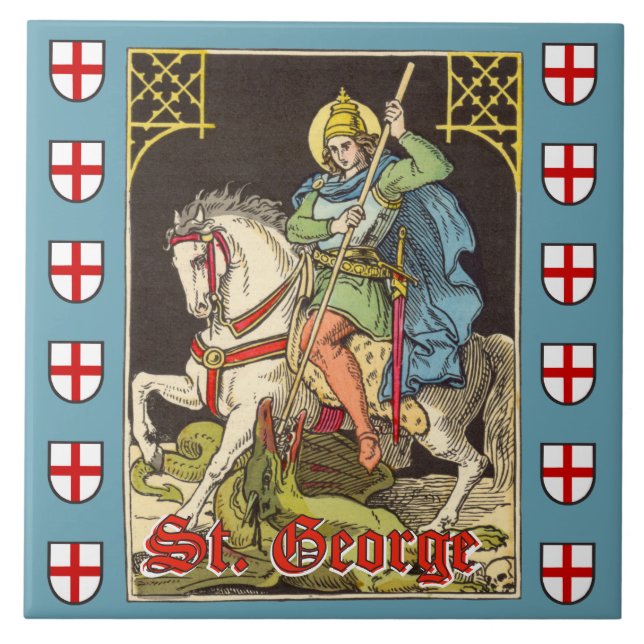 St. George on Horseback (BS 01) Tile (Front)