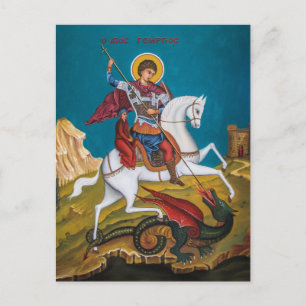 St. George Orthodox Christian Icon  Postcard