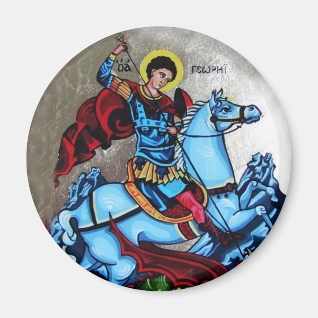 St George Orthodox Icon Magnet (Front)