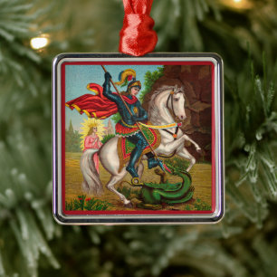 St. George Rescues the Princess Metal Tree Decoration