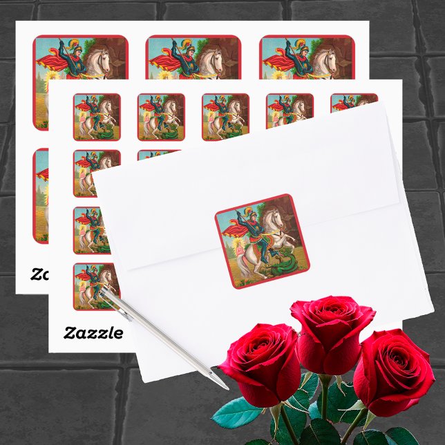 St. George Rescues the Princess Square Sticker (Creator Uploaded)