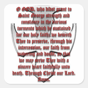 St George Shield Square Sticker