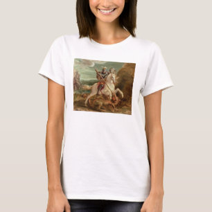 St. George slaying the dragon, (oil on panel) T-Shirt