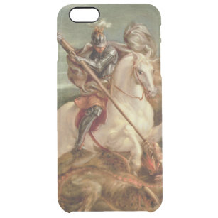 St. George slaying the dragon, (oil on panel) Clear iPhone 6 Plus Case
