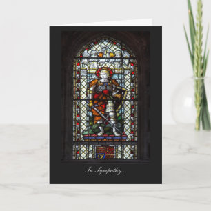 St George stained glass window Card