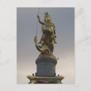 St. George Statue At Liberty Square In Tbilisi Postcard