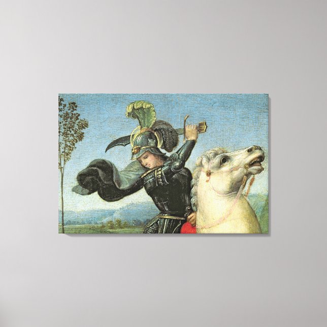 St. George Struggling with the Dragon Canvas Print (Front)