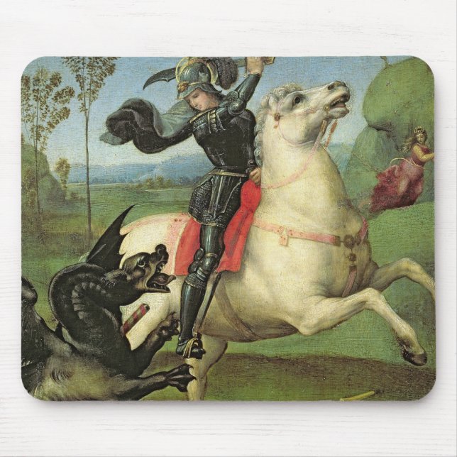 St. George Struggling with the Dragon Mouse Mat (Front)