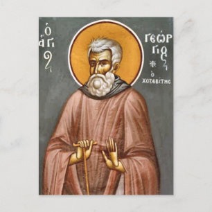 St. George the Chozebite Orthodox Christian Icon Postcard