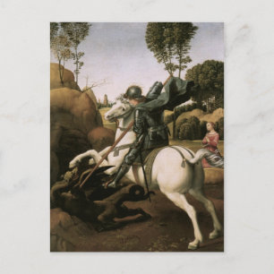 St. George & the Dragon, Raphael Fine Art Postcard