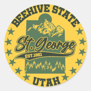 St. George,Utah Classic Round Sticker