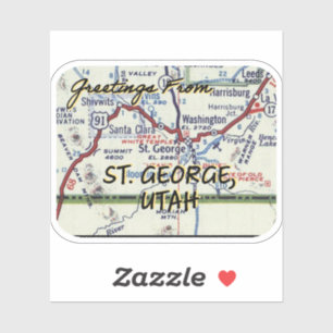 St. George Utah Vintage Map