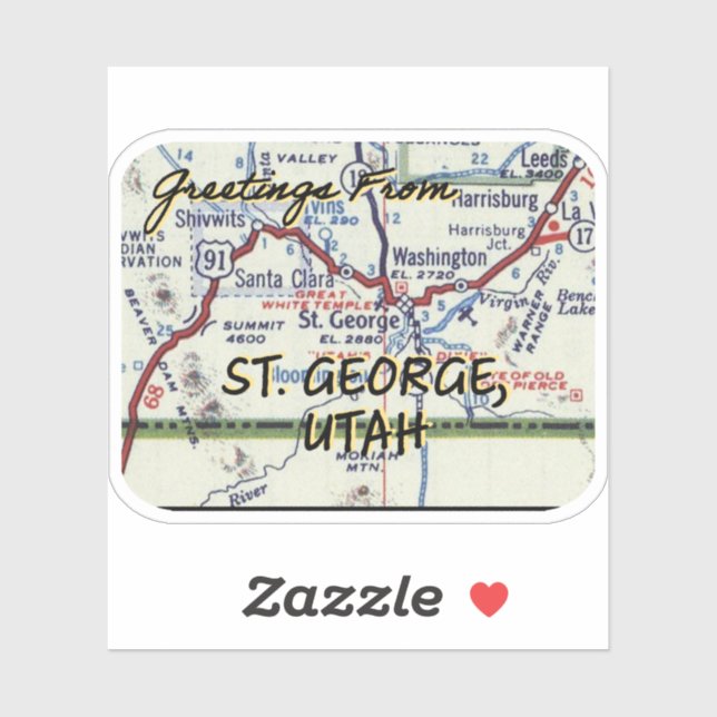 St. George Utah Vintage Map (Sheet)