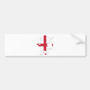 St George's Cross Lion Rampant Bumper Sticker
