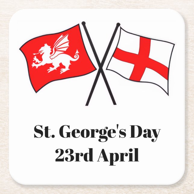 St. George's Day Patriotic Coaster (Front)