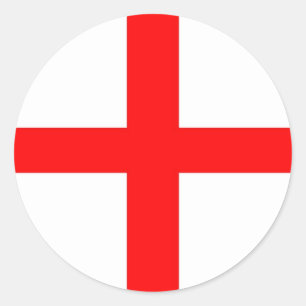 ST GEORGES FLAG - PLAIN CLASSIC ROUND STICKER