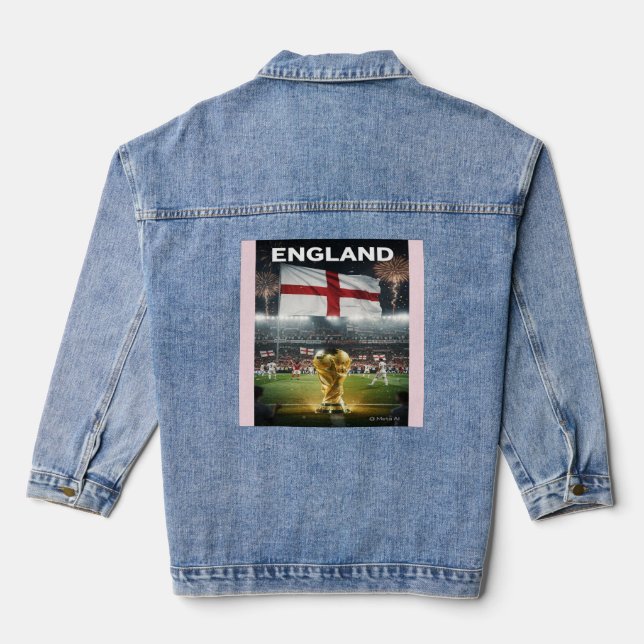 St George's Flag Victory Design for All Denim Jacket (Back)