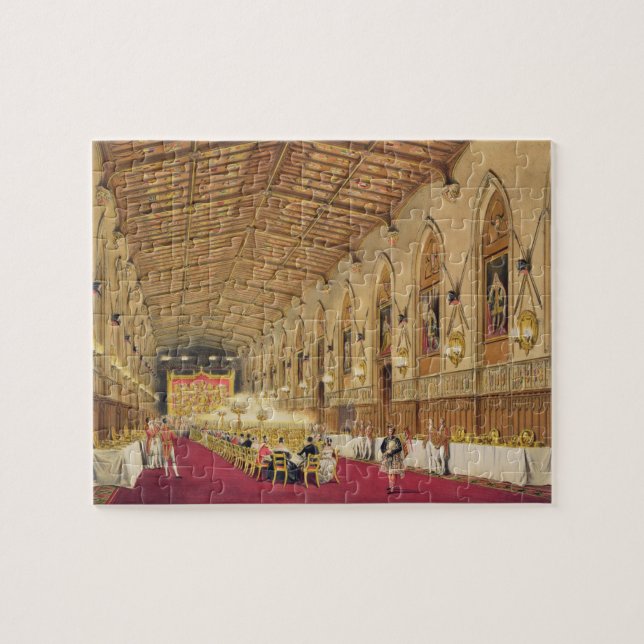 St George's Hall, Windsor Castle, 1838 (colour lit Jigsaw Puzzle (Horizontal)
