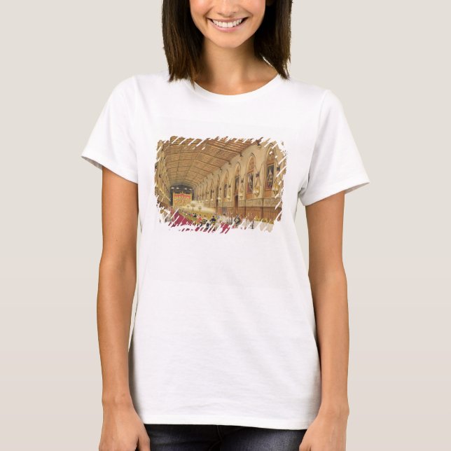 St George's Hall, Windsor Castle, 1838 (colour lit T-Shirt (Front)