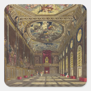 St. George's Hall, Windsor Castle, from 'Royal Res Square Sticker