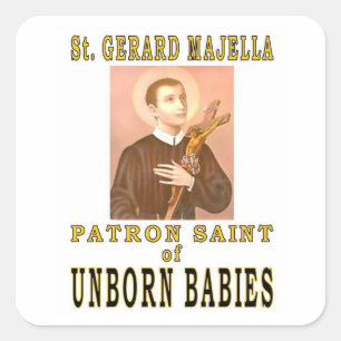 ST. GERARD MAJELLA SQUARE STICKER