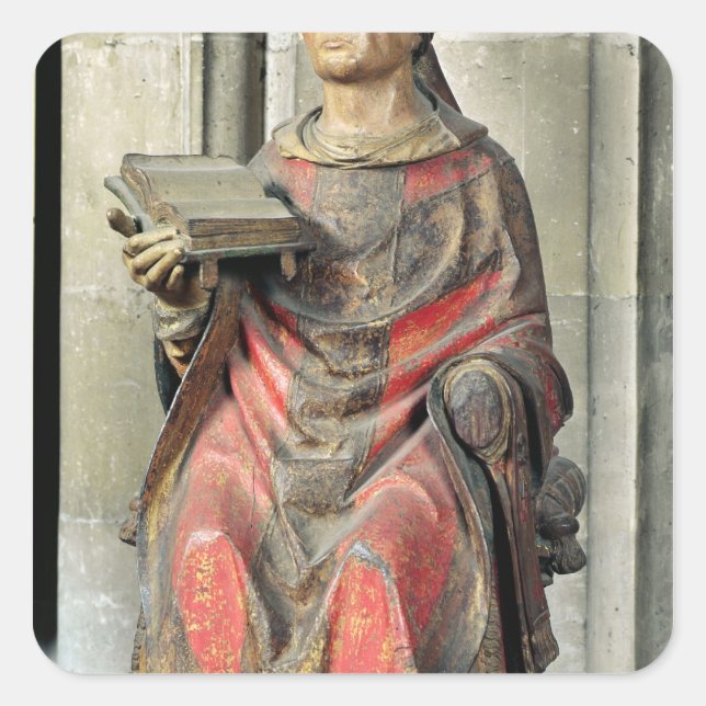St. Germain  Bishop of Auxerre Square Sticker (Front)