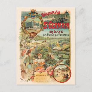 St-Germain-en-Laye Vintage Poster 1902 Postcard