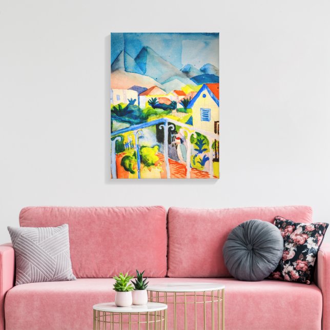 St Germain near Tunis | Auguste Macke | Canvas Print (Insitu(LivingRoom))
