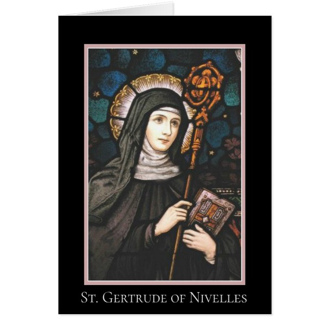 St. Gertrude of Nivelles Patron Saint of Cats (Front)