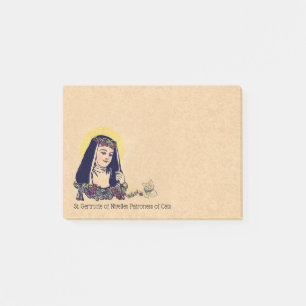 St. Gertrude of Nivelles Patron Saint of Cats Post-it Notes