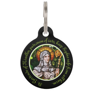 St. Gertrude of Nivelles Personalised Pet Tag