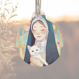 St Gertrude Patron of Cats Church Pet Tag