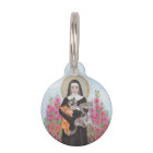 St. Gertrude Patron of Cats Round Cat ID Pet Tag