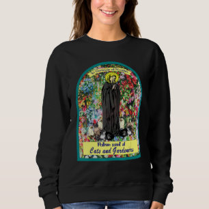 St Gertrude Patron Saint of Cats Great Nivelles Sweatshirt
