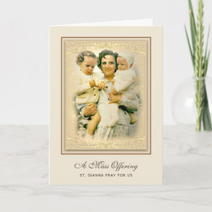 St. Gianna Beretta Molla Catholic Mass Offering Card
