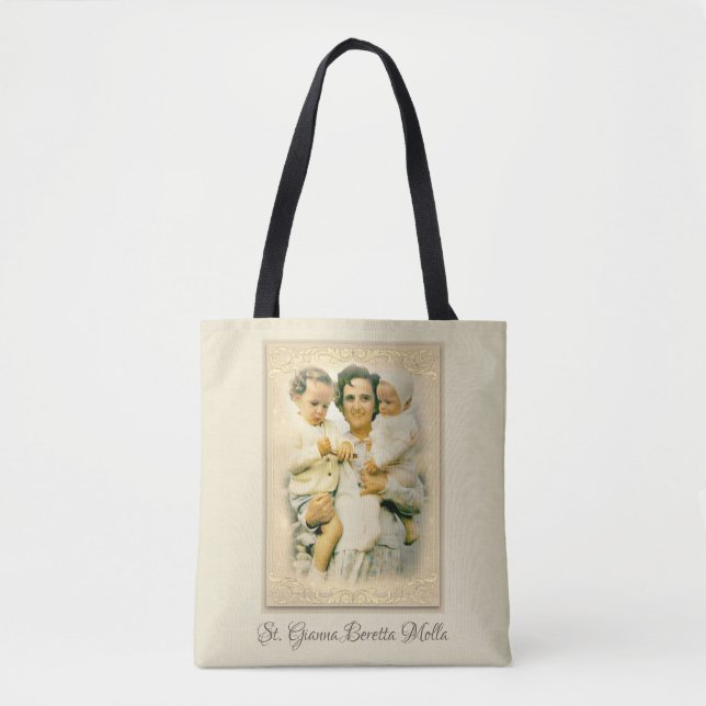St. Gianna Beretta Molla Catholic Mother Tote Bag (Front)