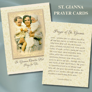 St. Gianna Beretta Molla Catholic Prayer Holy Card