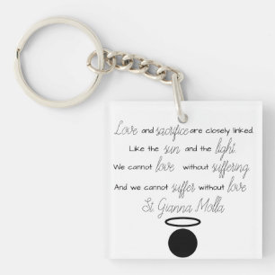 St. Gianna Molla Quote Keychain